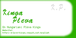 kinga pleva business card